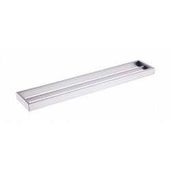 Omar Brushed Nickel Double Towel Rails 600mm Omar Brushed Nickel Double Towel Rails 600mm